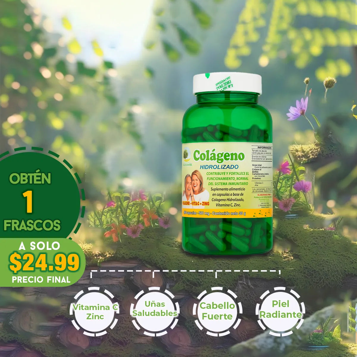 ✨ Colágeno Hidrolizado + Vitamina C + Zinc