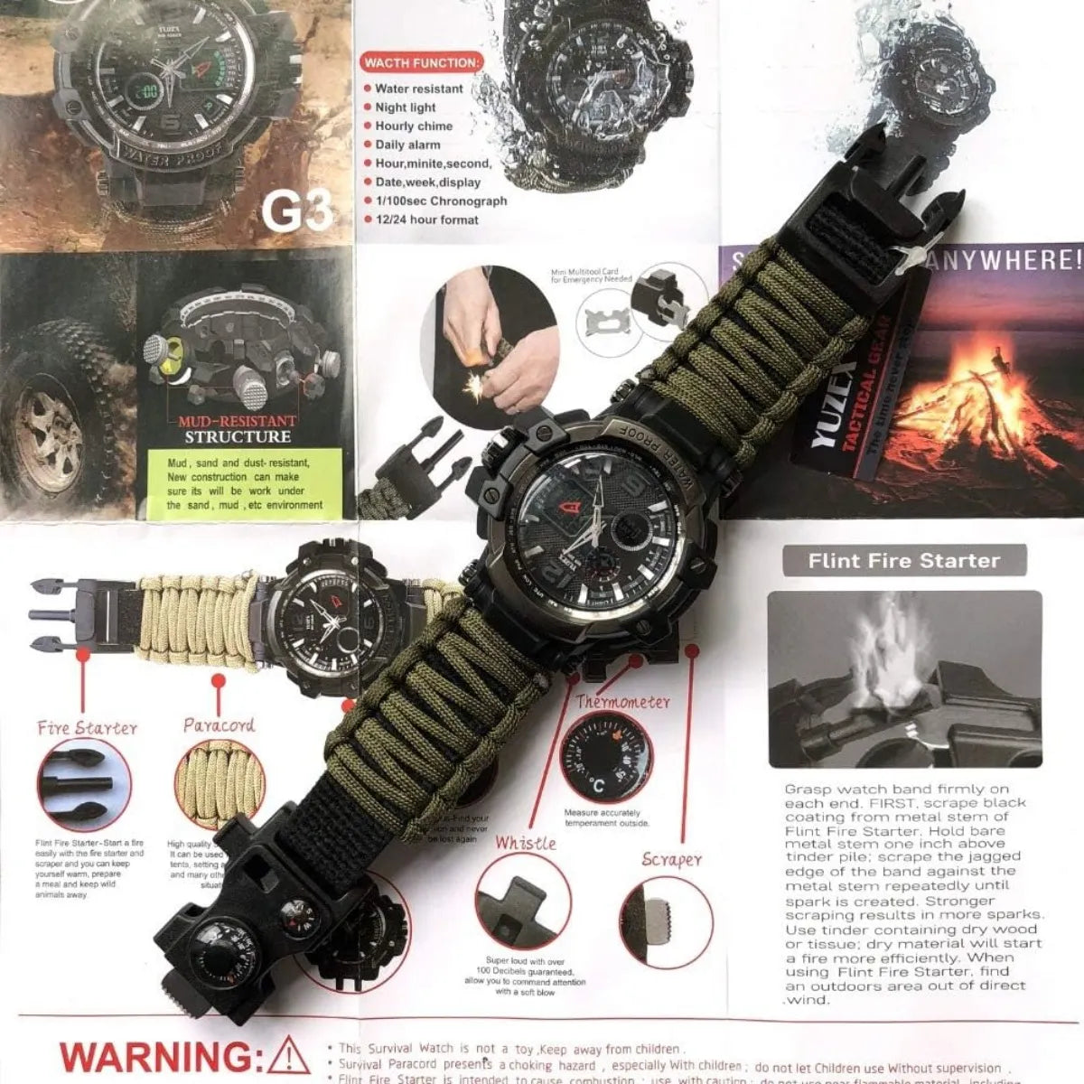 🔥El Reloj de Supervivencia que te Acompaña en toda Aventura